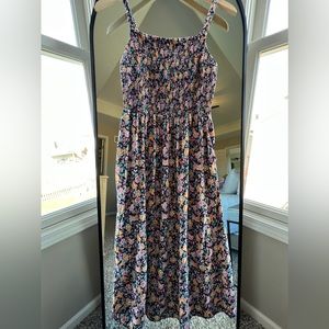 Old Navy Smock Floral Midi Dress, Size Small